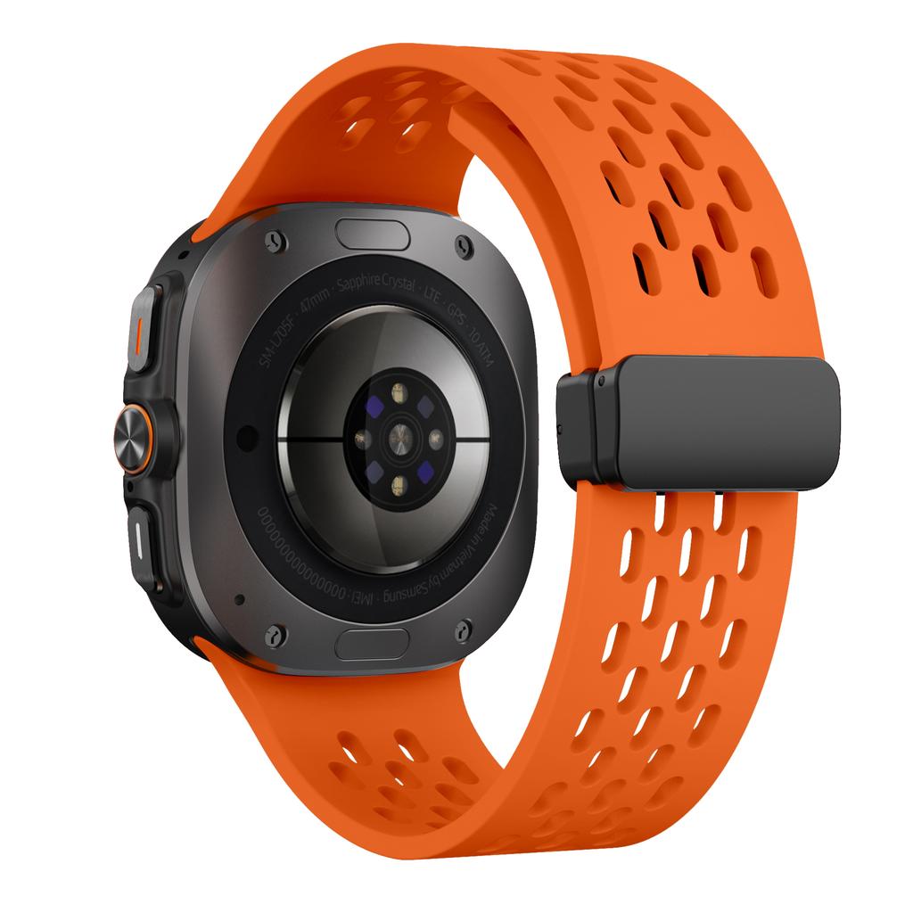 Magnetisches Armband für Samsung Galaxy Watch Ultra 47mm Zubehör Atmungsaktives Silikonband Armband galaxy watch 7 ultra band 47 mm