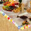 Vibrant Tropical Hawaiian Table Skirt, Easy-Hang & Reusable Decor for Party, Luau & Outdoor Events -  Summer Party Decor
