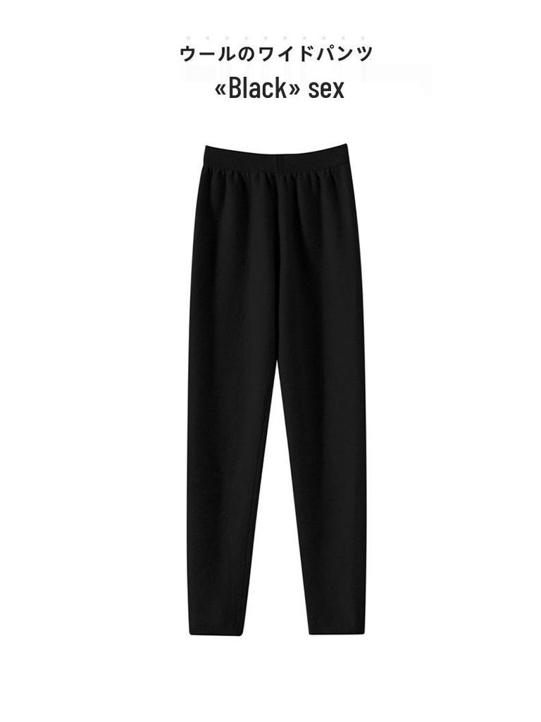 Women's Slim-Fit Thermal Knit Leggings - Solid Color, Thick, Lightweight, Cold-Resistant for Autumn/Winter Casual Wear.