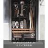 Yamazaki Tower Extendable & Sliding Cutlery Tray, Black, Approx. W25 X D24.6-45 X H5.7cm, Tower Drawer, Cutlery Storage, Extendable, Model 3383