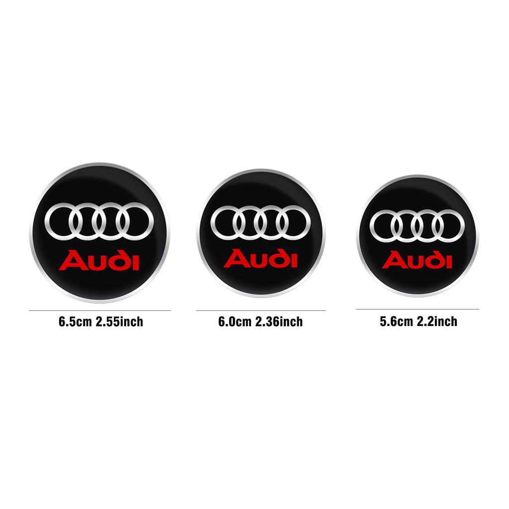 For Audi A4 4Pcs Car Wheel Hub Caps Auto Emblem Tyre Center Covers Accessories For Audi A1 A2 A3 A4 A5 A6 A7 A8 S Quyttro Sline RS Q2 Q3 TT