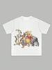 Disney Mickey Mouse Men's Casual Cartoon Print Short Sleeve T-Shirt Cotton Tee Couple Outfit Clothing White T-Shirt Men Clothing