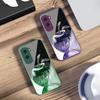 Transparent Crystal Apple For Honor 200 90 8X 9X Pro Lite P50 P40 Nova 10 11i P60 Magic4 6 Mate 20 50 Tempered Glass Phone Case