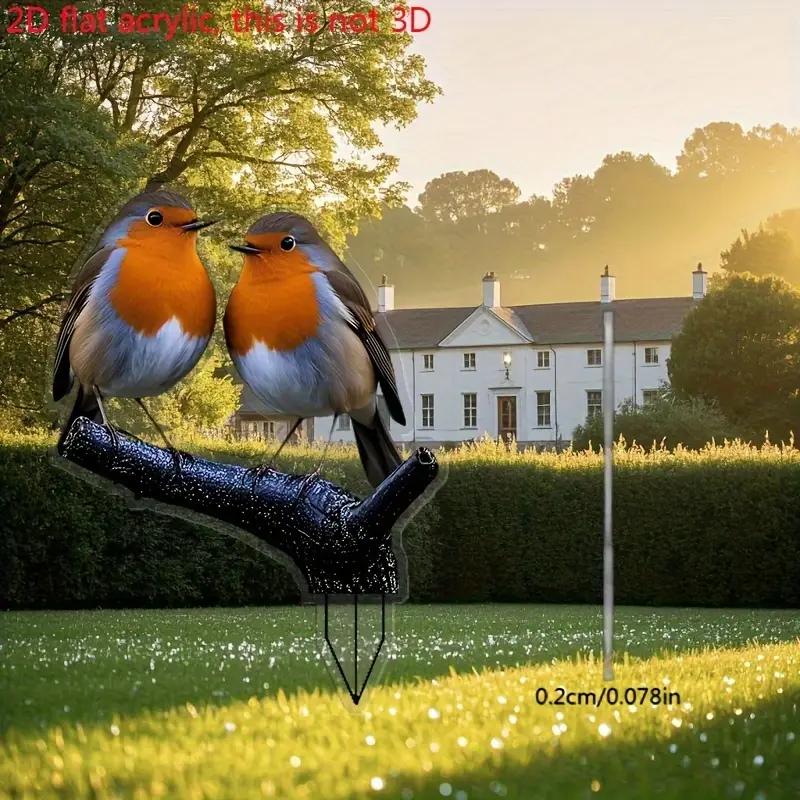 1 Stück Nachahmervogel Wetterfest Hofdekoration, Ideales Geschenk für Vogelliebhaber, Familien und Kinder