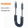 Toocki Type C to Type C Cable 100W Display Fast Charging Charger USB C to USB C Transparent PD Cable For IPhone15 Macbook
