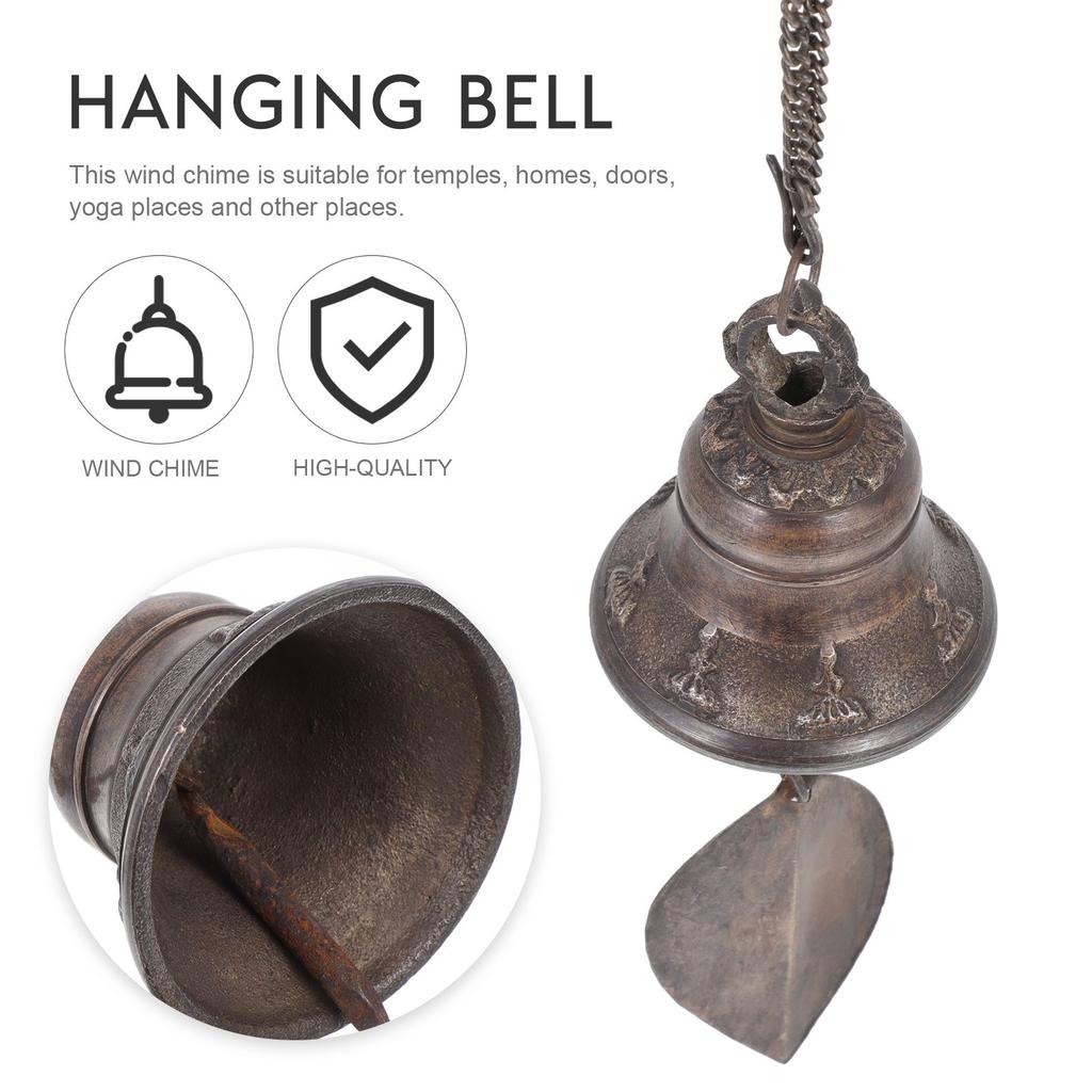 Decoração Pendurada de Templo Materiais Robustos Design Simples Decoração de Pátio Sino de Vento de Latão Sino Pendurado ao Vento Sino de Quarto