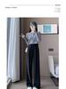 Petite Women's Spring/Autumn Wide-Leg Straight Pants - Stylish Glutinous Rice Design, Ideal for Height 145-150 Cm