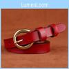Womens Genuine Leather Belt With Alloy Buckle And Retro Look For Outfits Stylish
