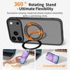 For IPhone17promax Magnetic Frosted Transparent 16plus for Apple Mobile Phone Case with Rotating Invisible Stand