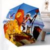 1 Auto Open Lion King Characters Themed Colorful 8 rib Portable Umbrella for Men and Women, A Compact Commuting Companion Suitable for Daily