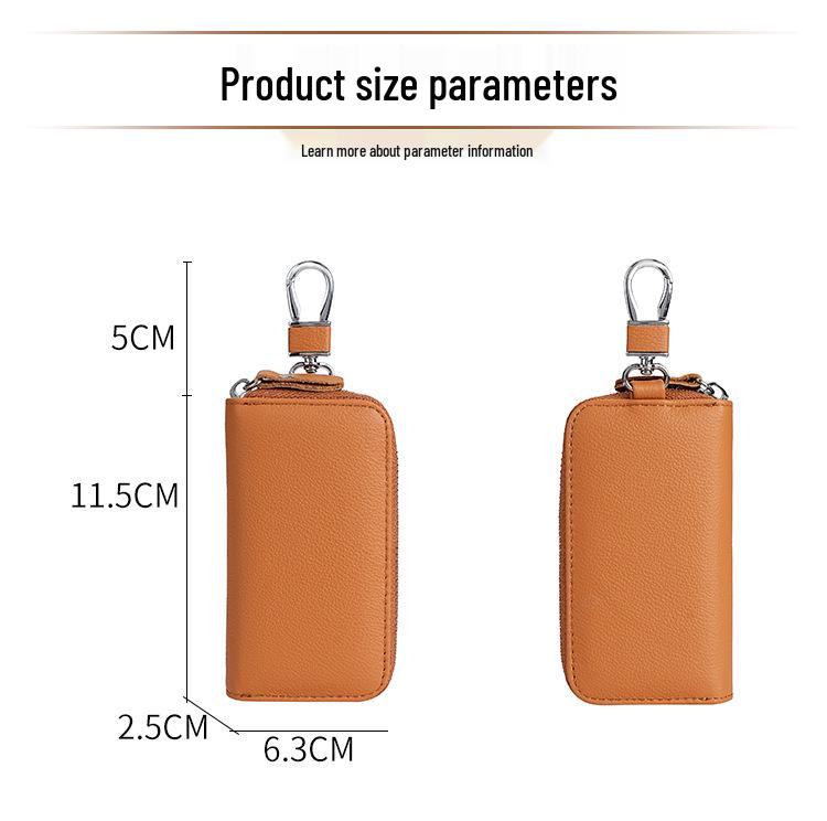 Portachiavi in Vera Pelle di Mucca, Custodia Multifunzionale per Chiavi Auto e Carte di Accesso
