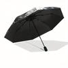 Halloween Skull Stained Window PanelUmbrella, Portable 3-Fold Compact Umbrella for Men & Women Gift