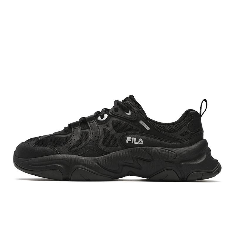 New FILA MARS 3 Shock Absorbers Slip Resistant Abrasion Resistant Low Top Running Shoes Men's Black F12M442119FBK
