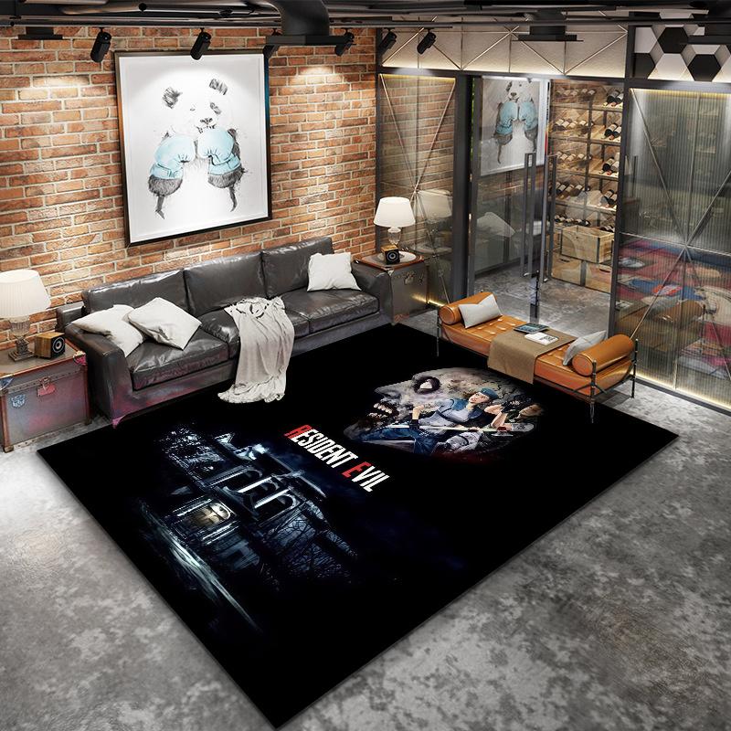Resident Evil Carpet Rug for Living Room Bedroom Home Sofa Decoration,Kids play Nonslip Floor Mat