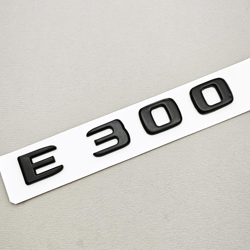 3D ABS Black Chrome Car Letters Logo E200 E220 E300 E320 E400 Emblem Rear Trunk Badge Decals For Mercedes Benz W213 W212 W211