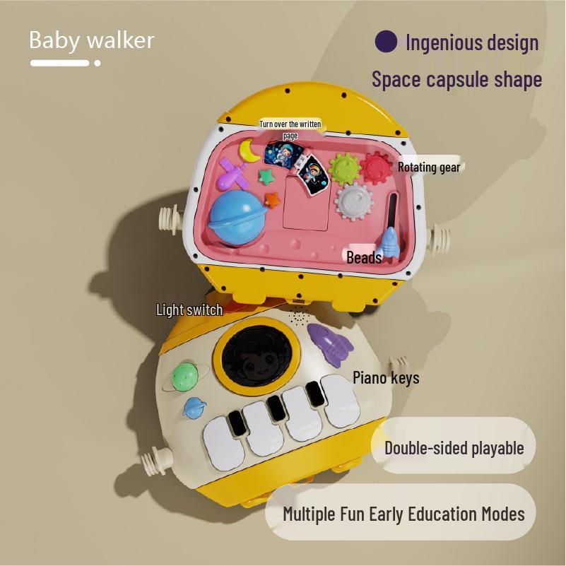 Multifunktionaler Baby-Pedal-Klavier-Gehwagen: Frühes Lern- & Fitnessspielzeug für Neugeborene & Kleinkinder (0-3 Jahre)