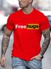 Casual Mens T Shirts Free Love Pritned Summer O-Neck T-shirt for Men Clothes Short Sleeve Top Tee Shirt Funny Streetwear T-shirt
