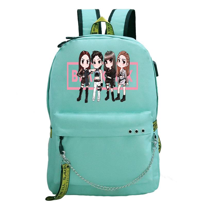Blackpink Girl Group Backpack Junior High School High School Female Students Casual Large Capacity Schoolbag