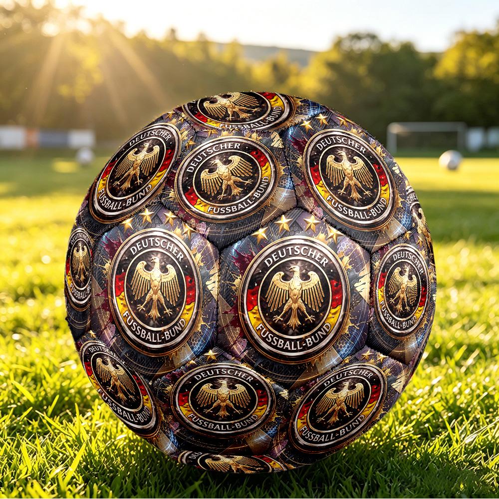 Deutschland Fußball Bedruckt Größe 5 Fußball Ball Verschleißfest Standard Erwachsenen Trainingsfußball Fan Geschenk für Indoor Outdoor Spiel Sport