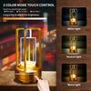 Rechargeable Crystal Table Lamp,  LED Retro Table Light, Outdoor Camping Atmosphere Night Light With Touch Control for Party