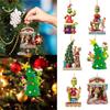Acrylic Christmas Playful Tree Hanging Decor For Joyful Car Enhancement Interior