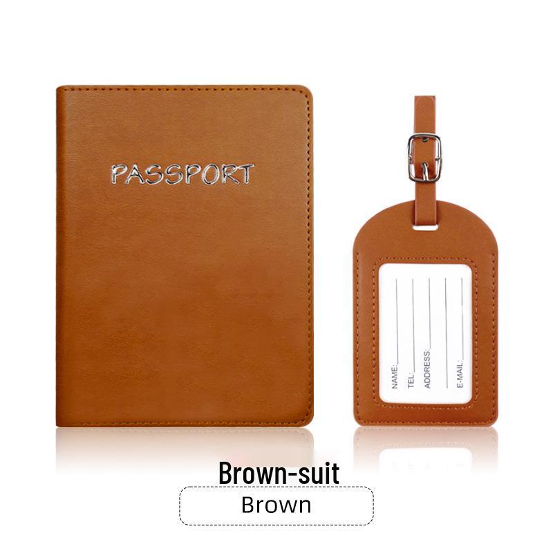 Spot PU Leder Passhülle & Gepäckanhänger Set - Anpassbares Reisegeschenk mit Logo-Option