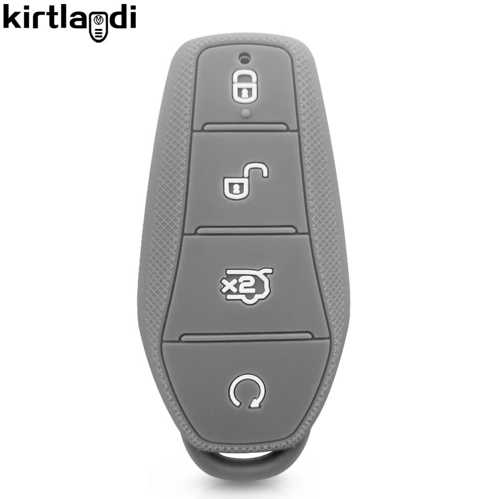4 Buttons Silicone Car Key Cover Case Shell Keyring For Byd Song Pro Han Ev Max Tang Dm Qin Plus Yuan Dolphin E2