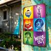 2D Flat, 1pc Inside Out Iron Wall Art - Joy, Sadness, Anger, Fear, Disgust & Blossom Theme Design - 20.32x30.48 cm Metal Decor f