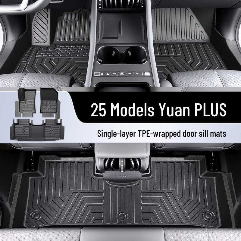 2025 BYD Yuan PLUS TPE Floor Mats - Full Coverage Auto Interior Accessories