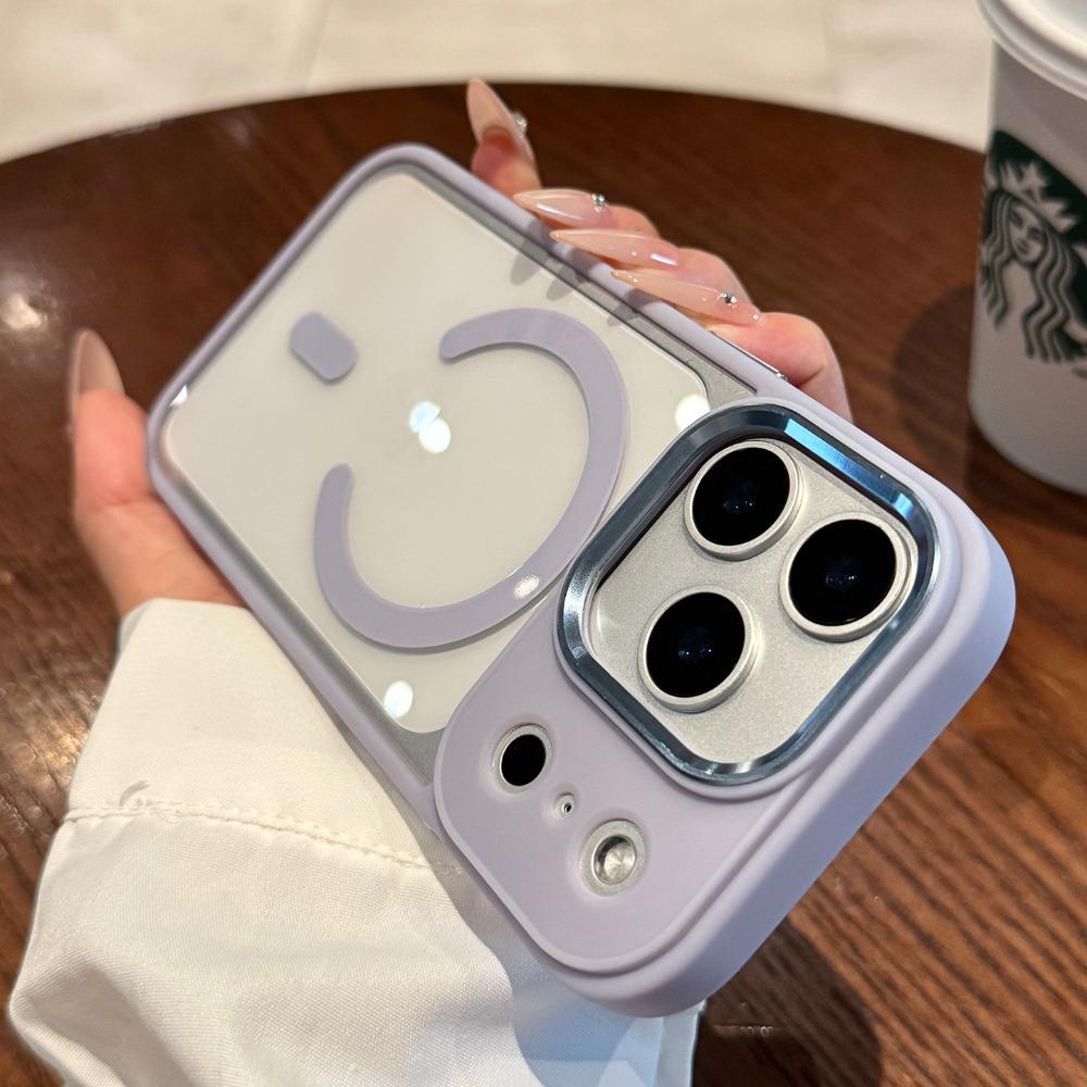 New Transparent Magnetic Phone Case for IPhone 17 Air 16 15 14 13 12 17 Pro Max Camera Metal Lens for Magsafe Shockproof Cover