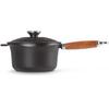 Кастрюля Le Creuset профессиональная с деревянной ручкой 18 см черная глянцевая (21139181402460)