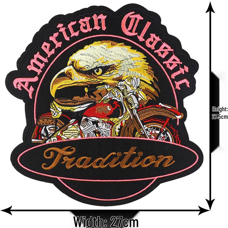 

Большая вышитая нашивка с орлом для украшения мотоциклетной куртки