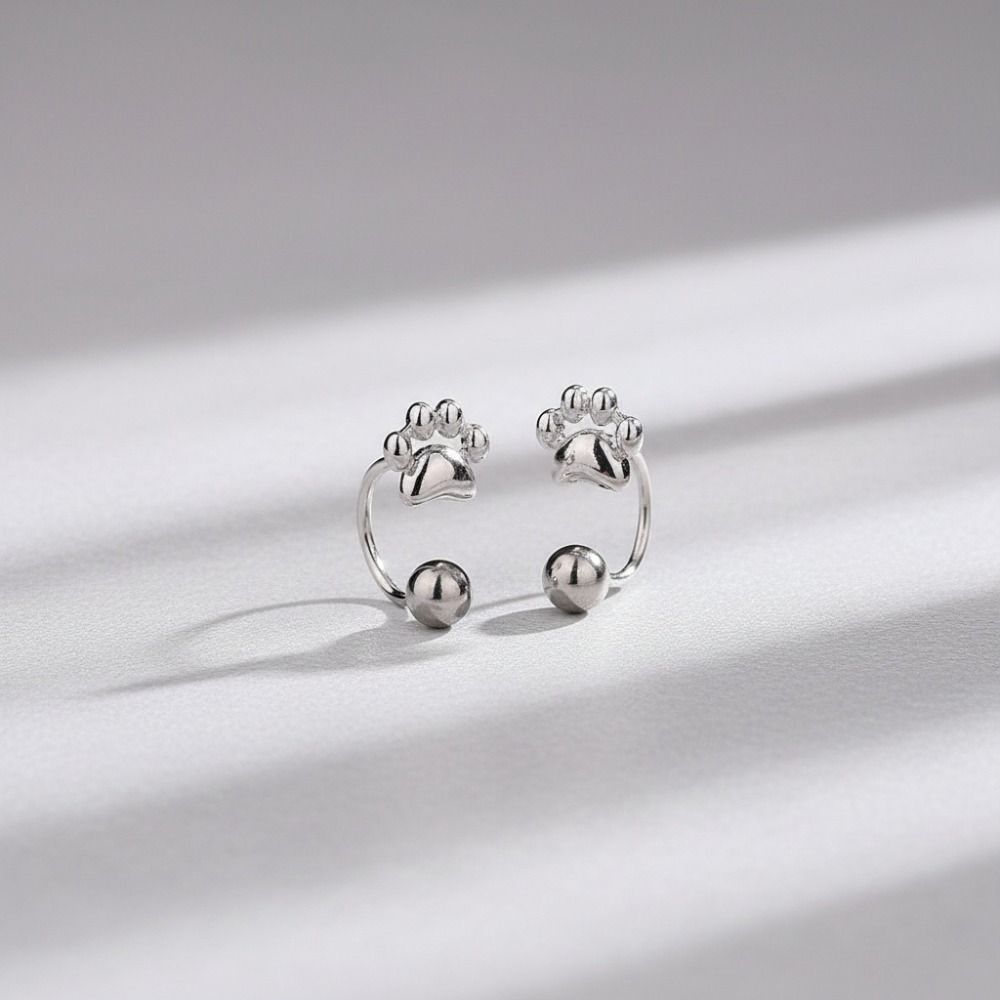 Korean Style Cat Earrings Animal Cat Paw Earrings Piercing Jewelry Kitten Stud Earrings Party Gift