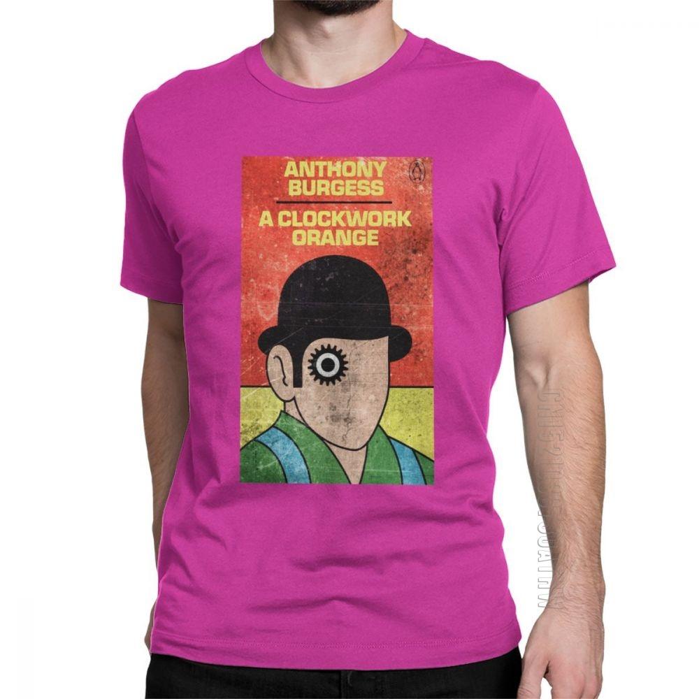 Modne Koszulki A Clockwork Orange Męskie Bawełniane Koszulki Kubrick Alex Burgess Droogs Anthony Mleko Filmowe Koszulki z Krótkim Rękawem dla Dorosłych