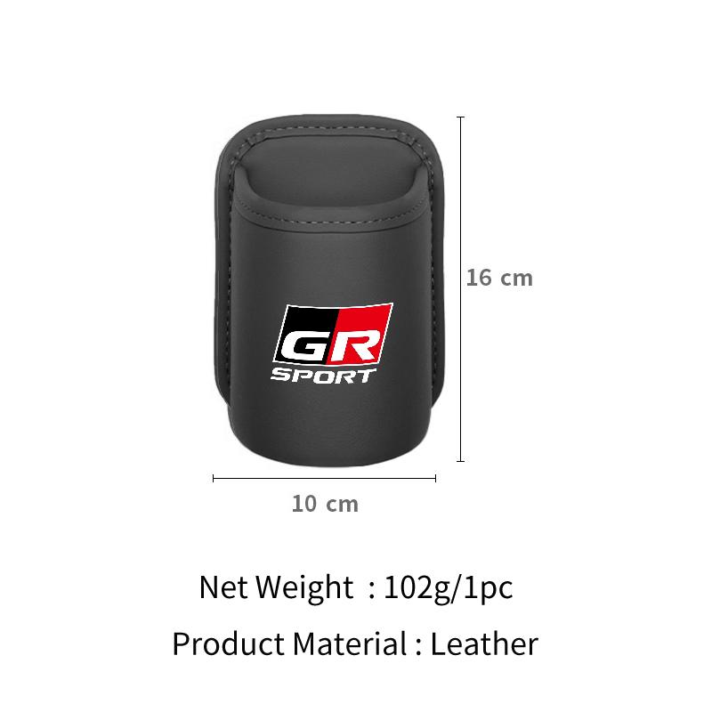 Car Door Cup Holder Leather Drink Storage Seat Organizer For Toyota GR Sport Corolla Yaris Camry Prius RAV4 CHR Key Accessories
