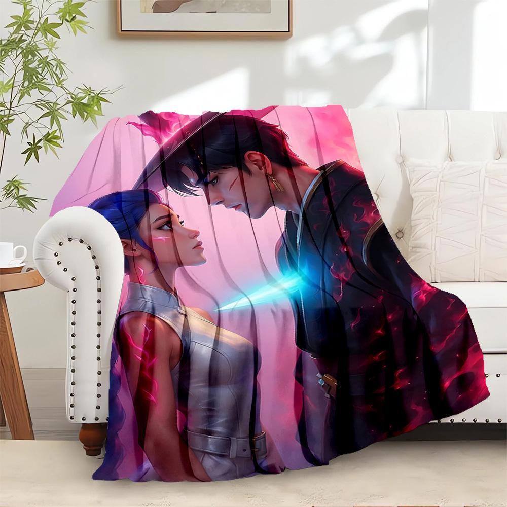 

K-POP Anime Girls Group - Four Seasons Soft Warm Blanket - All-Season Thick Knit Polyester Bedspread for Bed, Camping, Travel - Perfect Gift 100x150cm