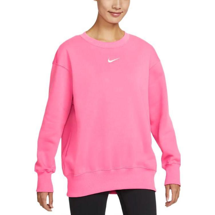 Nike Sweatshirts Women's Pink Crew Neck Moderate Regular DQ5734-684