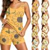 Women's Printed Split Swimsuit Sport Swimsuit Two-Piece Set