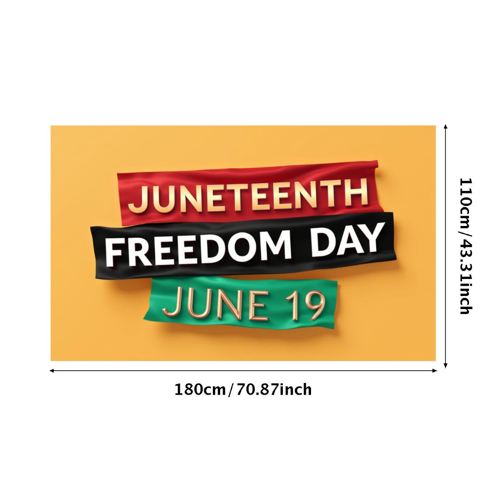 Красочный Баннер Дня Свободы Баннер Juneteenth Исторический Баннер для Наружного Вывешивания Празднование Исторического События