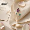 Vintage Style Rose Pin Suit Collar Pin, 3D Flower Shape Lapel with Rhinestones Anti-oxidation Brooch Inlaid, Electroplated Anti-Oxidation Versatile