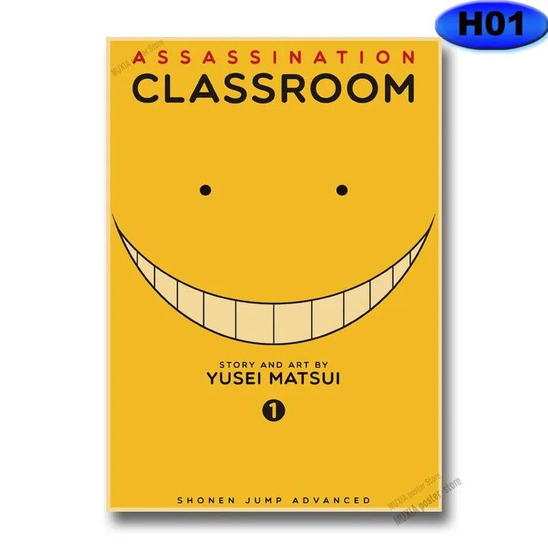 

Винтажные аниме «Убийство», классные плакаты, крафт-бумага, плакат с принтом, настенный художественный декор, современный домашний декор для комнаты, бара, живопись 30x21cm