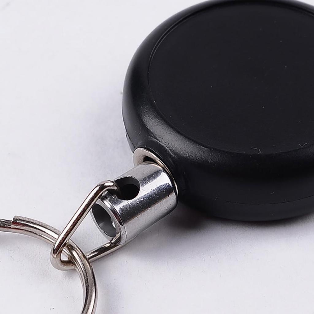 Fashion Flexible Keychain Key Ring Wire Rope Chain Stretched Bag Wallet Decor