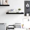Schwebendes Wandregal Schwarz 60 x 23,5 x 3,8 cm MDF