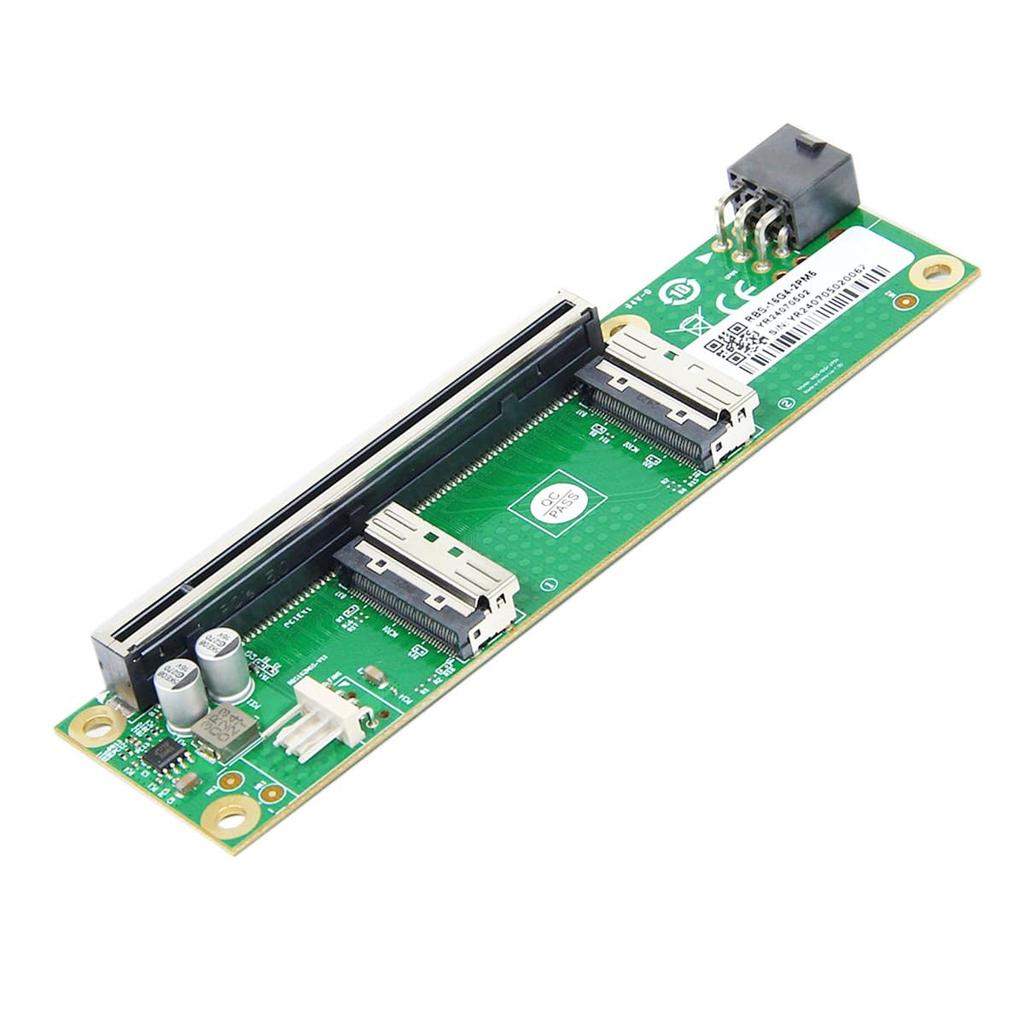 Xiwai Duální MCIO 8i Mini Cool Edge IO na 16x VROC Adaptér pro Základní desku SSD Grafickou kartu SFF-TA-1016 PCI-Express PCIE5.0