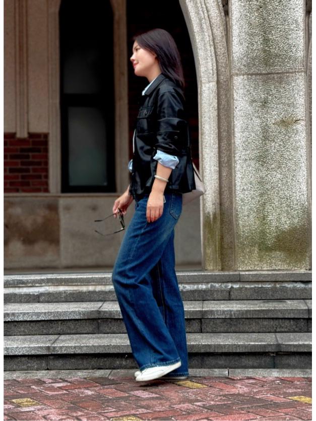 Blue High Waist Slimming Wide Leg Jeans