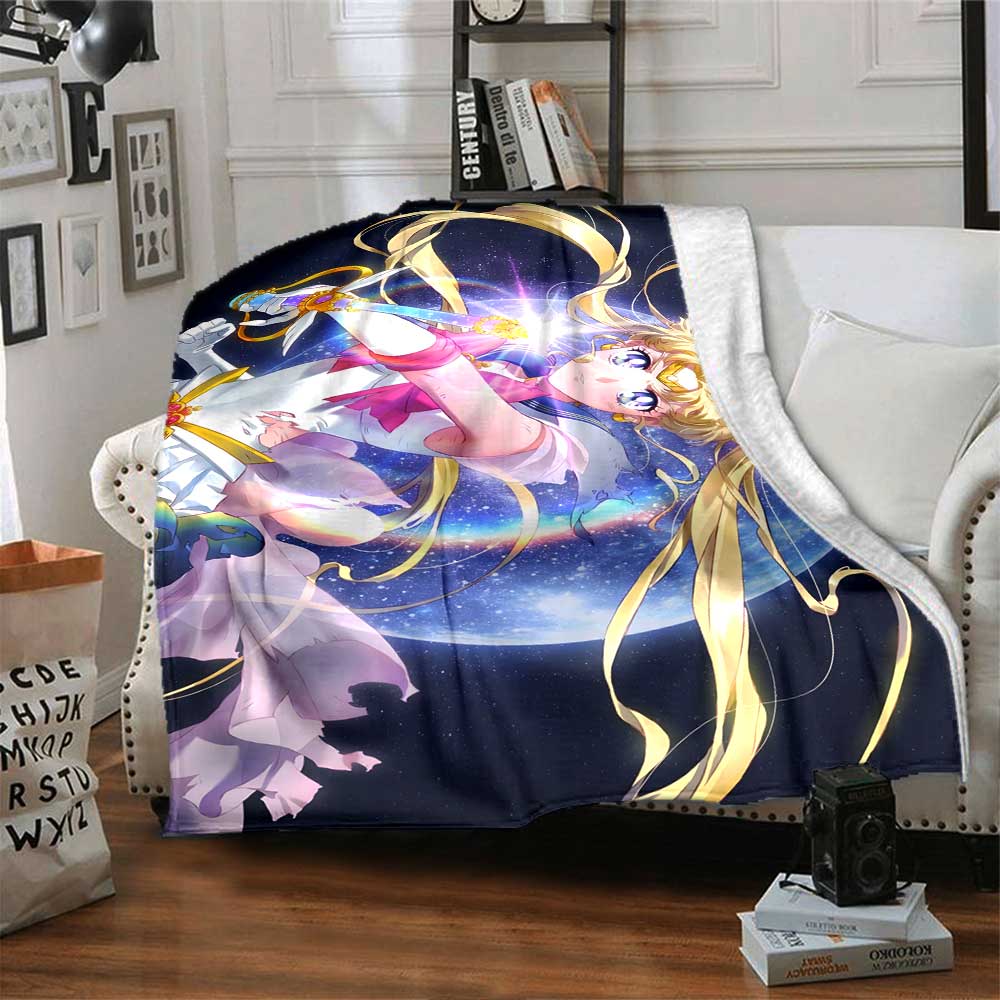 Sailor Moon Adventure Blanket Warmthful Decor Blanket Versatile for Sofa Sofa Couch Office Bed Picnics Warmthful Decor Best Holiday Y3