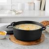 Pre-Seasoned Cast Iron Dutch Oven Pot with Lid and Dual Handles, Oven Safe, Heavy-Duty, 7-Quart, Round, Black
