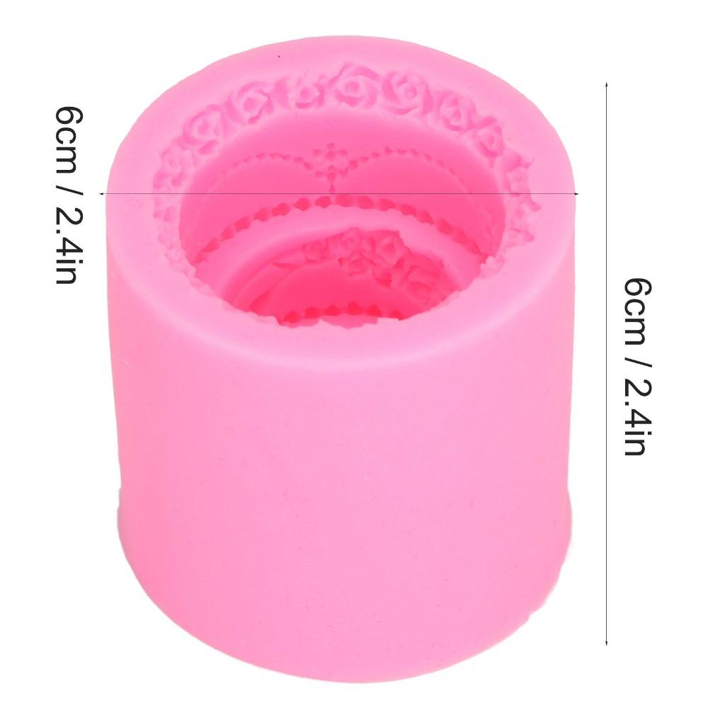 2pcs Fondant & Gum Paste Mould Pink Fondant Mould Durable Soft Fondant Silicone Non Stick Silicone Fondant Mould DIY Cake Making