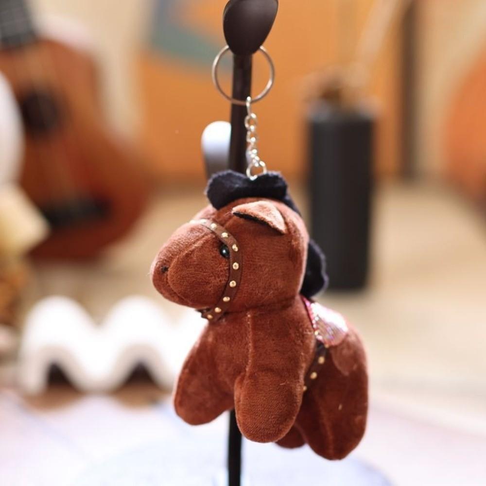 Mascot Doll Pony Pendant Steed Doll Stuffed Animal Keyring Zodiac Pony Figurine  Birthday Gift