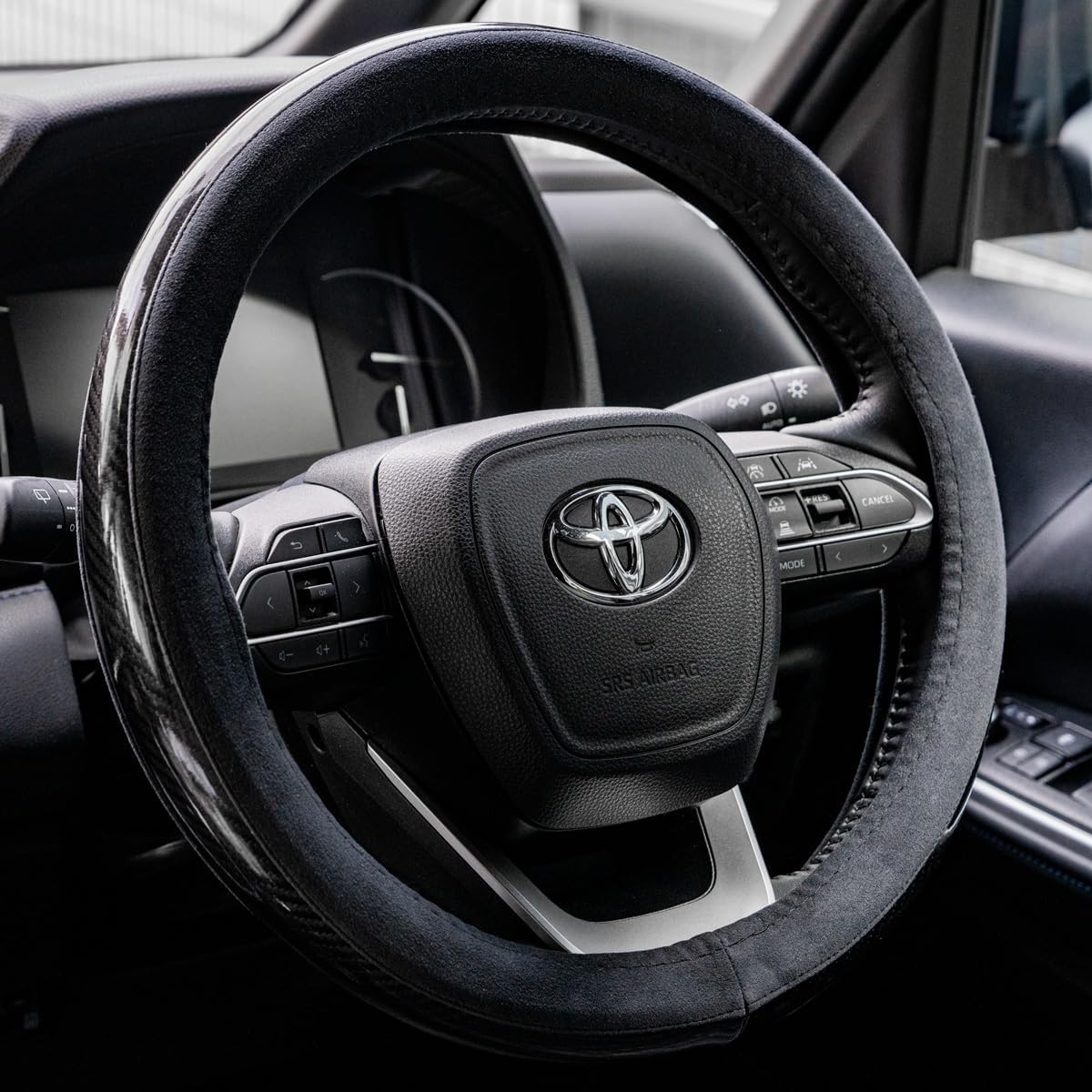 

Рулевое колесо Number7 Toray Ultrasuede x Карбон Премиум Царапины Пятна для Стандартного и Легкого размера M Чехол, ПВХ, Стойкий, Стойкий, Сцепление, Нескользящий, серый